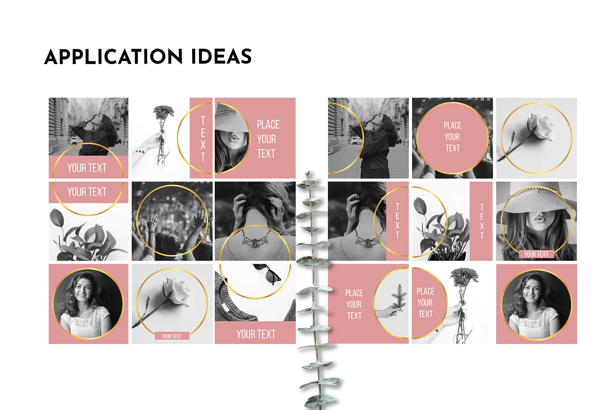Instagram Post Templates & Icons Set preview 7