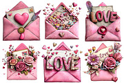 Valentine Love Letter Clipart, an Illustration by Pixels.Craft (Thumbnail 5 of 5)