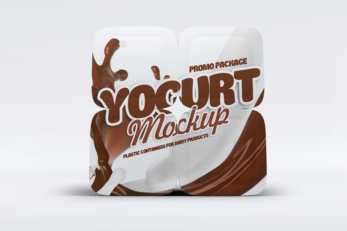 Plastic Container for Yogurt Mockup, a Packaging Mockup by Hubzway (Photo 8 of 9)