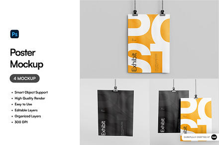 Poster Mockup, an Advertising Mockup by SLAB! Design