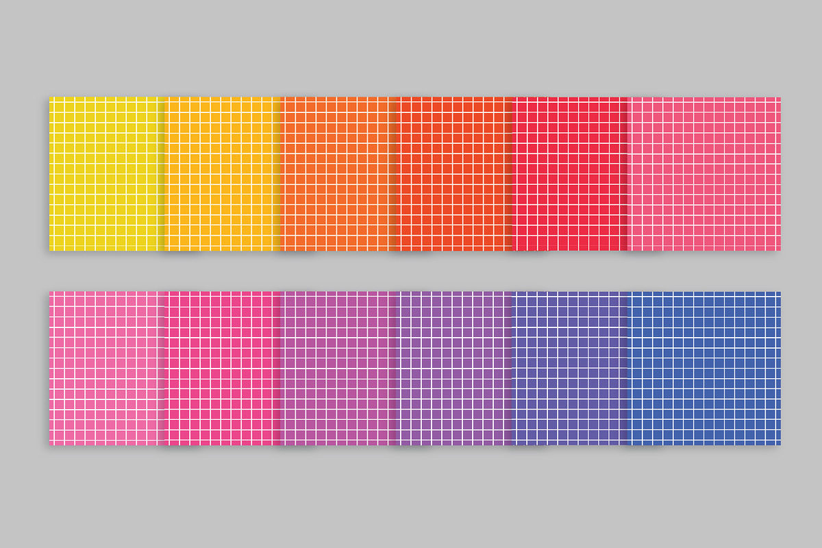 Colorful Grid Seamless Patterns, a Pattern Graphic by Running With Foxes (Photo 4 of 8)