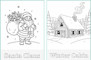 Winter Holidays Xmas Coloring Pages, a Seasonal Illustration by Nuvame Arts & Designs (Thumbnail 12 of 19)