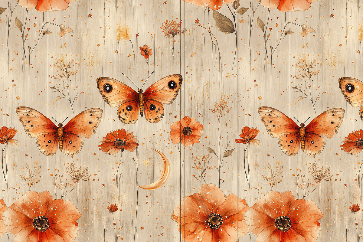 Butterfly's Garden Seamless Patterns, a Pattern Graphic by Curve Design (Photo 11 of 12)