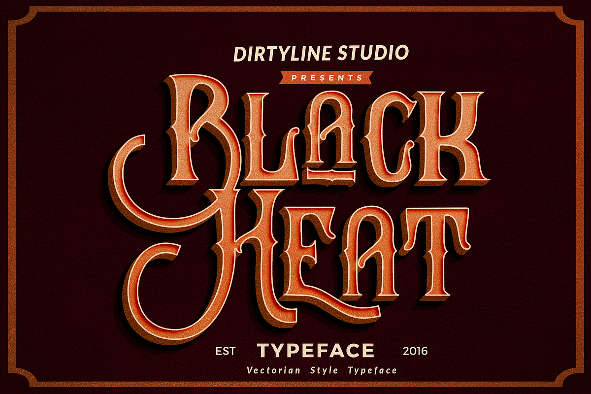 Black Heat, a Sans Serif Font by Dirtyline Studio (Photo 1 of 8)