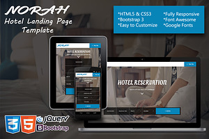 Norah - Hotel Landing Page Template