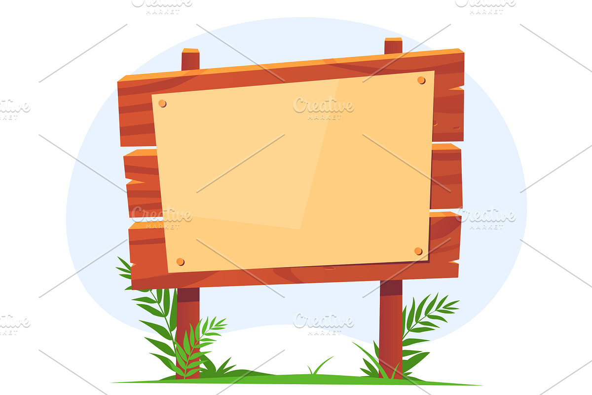 Wooden bulletin board with clear, an Object Illustration by Vectorbuum