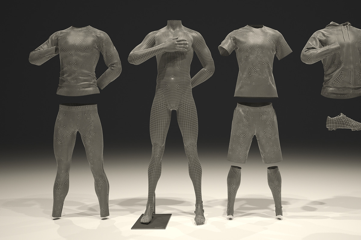 Male mannequin Football pack 3D, a Characters & Person 3D Model by mrGarret (Photo 6 of 17)