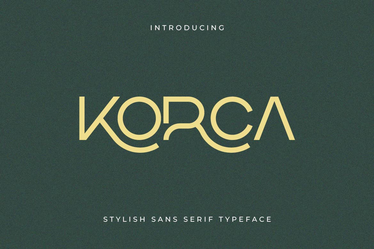 Korca – Fashion Geometric Font, a Sans Serif Font by Artiveko (Photo 1 of 10)