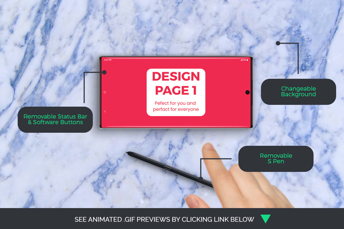 Animated Galaxy Note 10+ Mockup, a Device Mockup by Modern Studio (Photo 2 of 4)