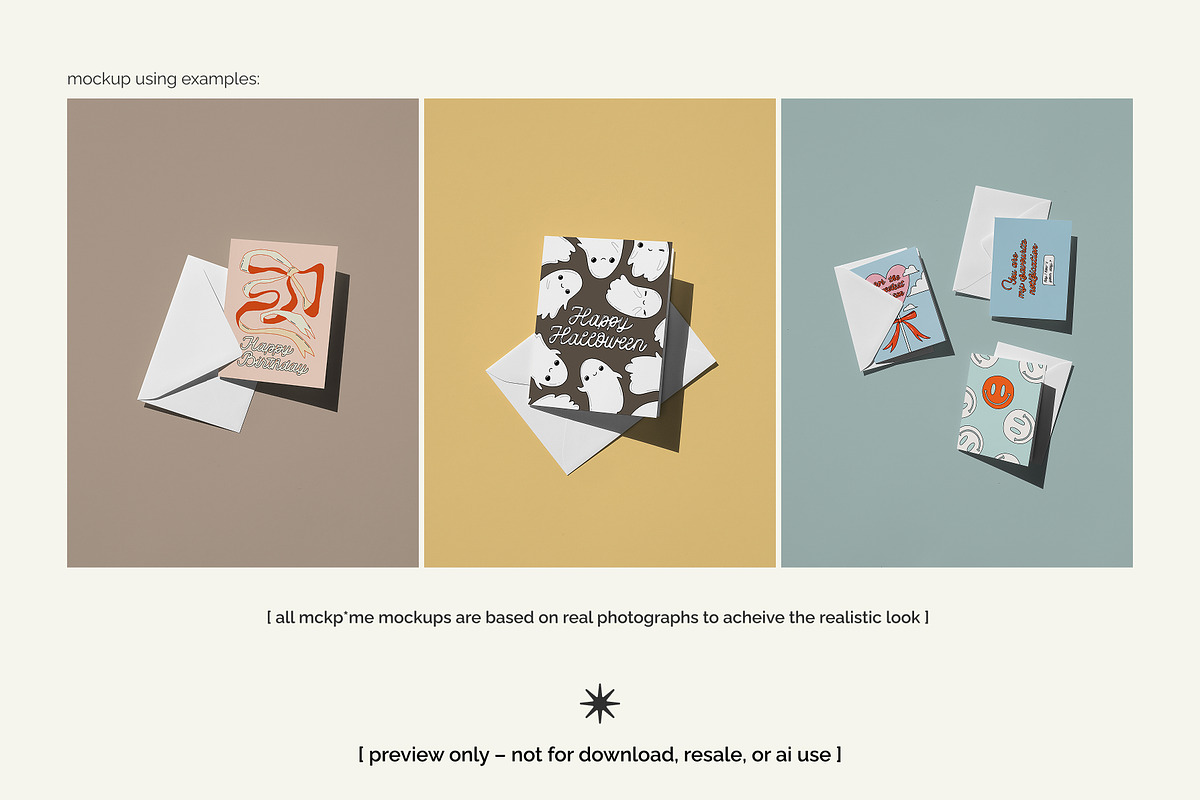 US A2 cards and envelopes mockup set, a Merchandise Mockup by MCKP*ME (Photo 3 of 7)