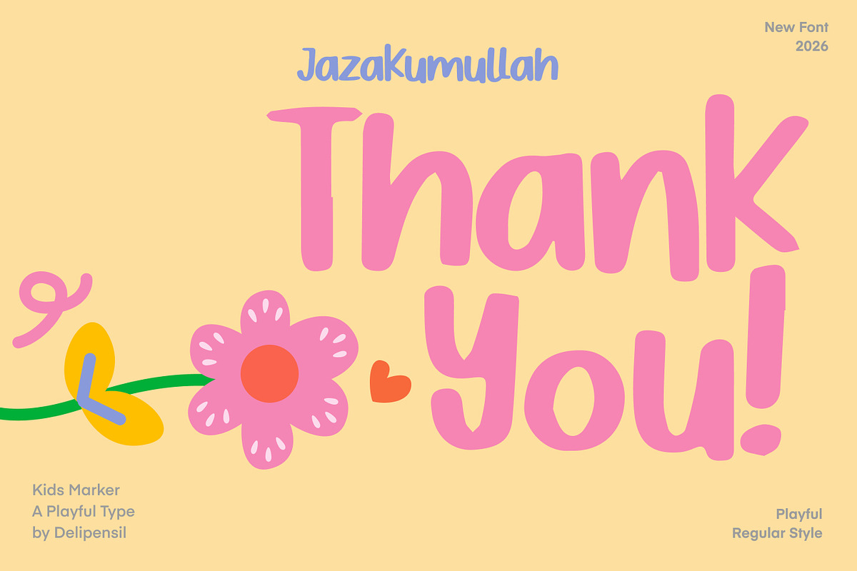 Kids Marker - Playful Handwritten, a Handwritten Font by delipensil (Photo 8 of 8)