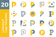 20 Logo Lettering P Template Bundle, a Branding & Logo Template by Acongraphic (Thumbnail 1 of 21)
