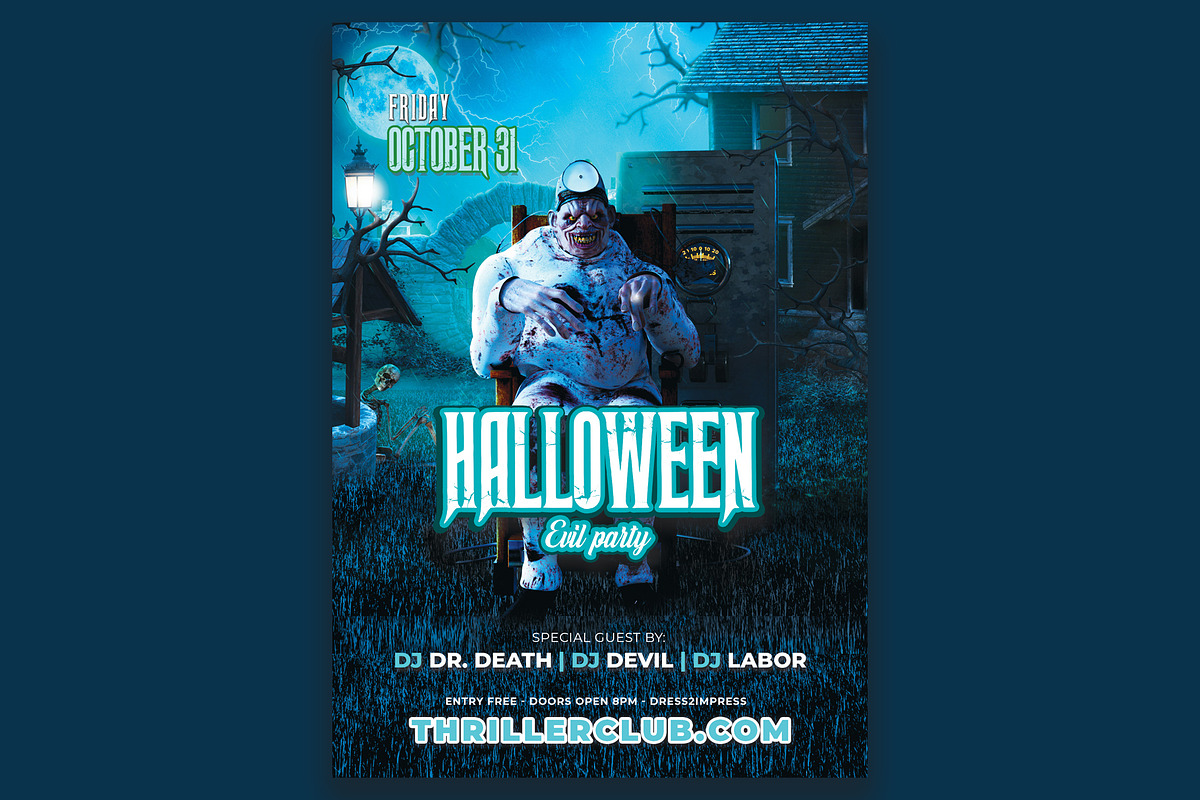 Halloween Evil Party, a Flyer Template by Art and Flyers