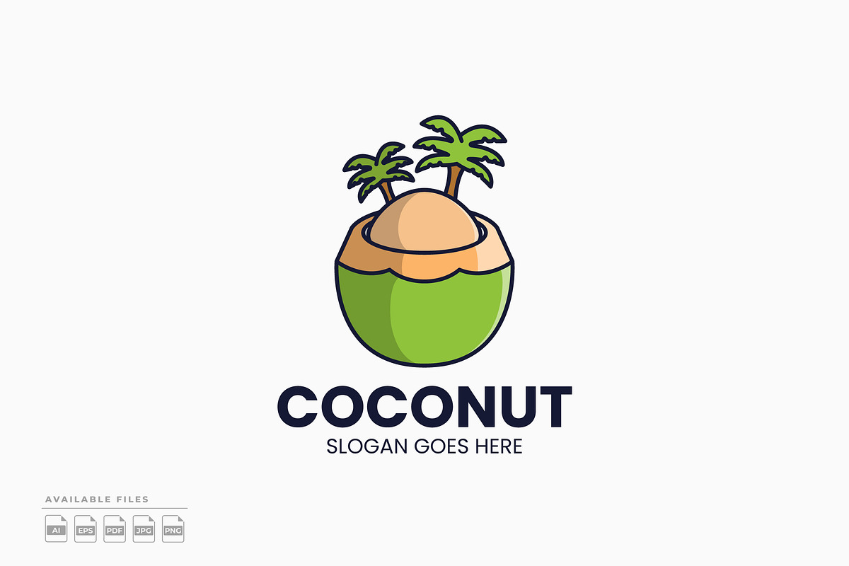 Coconut Island Logo, a Branding & Logo Template by Zeer Graphic