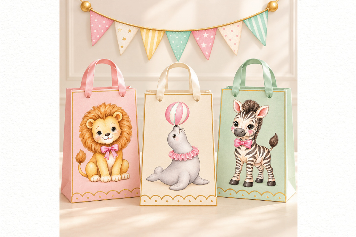 Watercolor Circus Animals, an Animal Illustration by Villa 11 Estudio (Photo 8 of 8)
