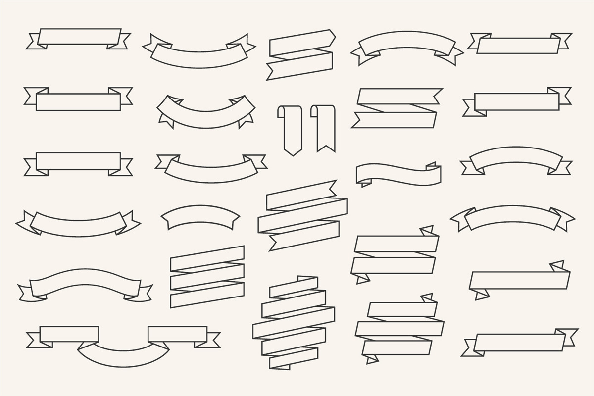 Vector Ribbon Banners Big Set, an Object Graphic by Digiselector Design Goods (Photo 4 of 6)