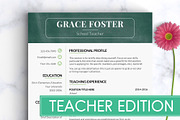 Teacher Resume Template / Teacher CV, a Resume Template by LevelUpResume (Thumbnail 1 of 5)