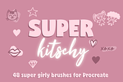 Cute Girly Brushes for Procreate, a Brush Add-On by AnniaArt (Thumbnail 1 of 9)