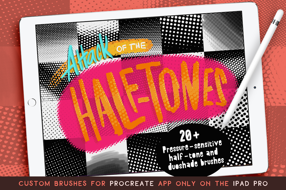 Procreate Half-tones, a Brush Add-On by Ben Lew Illustration (Photo 1 of 8)