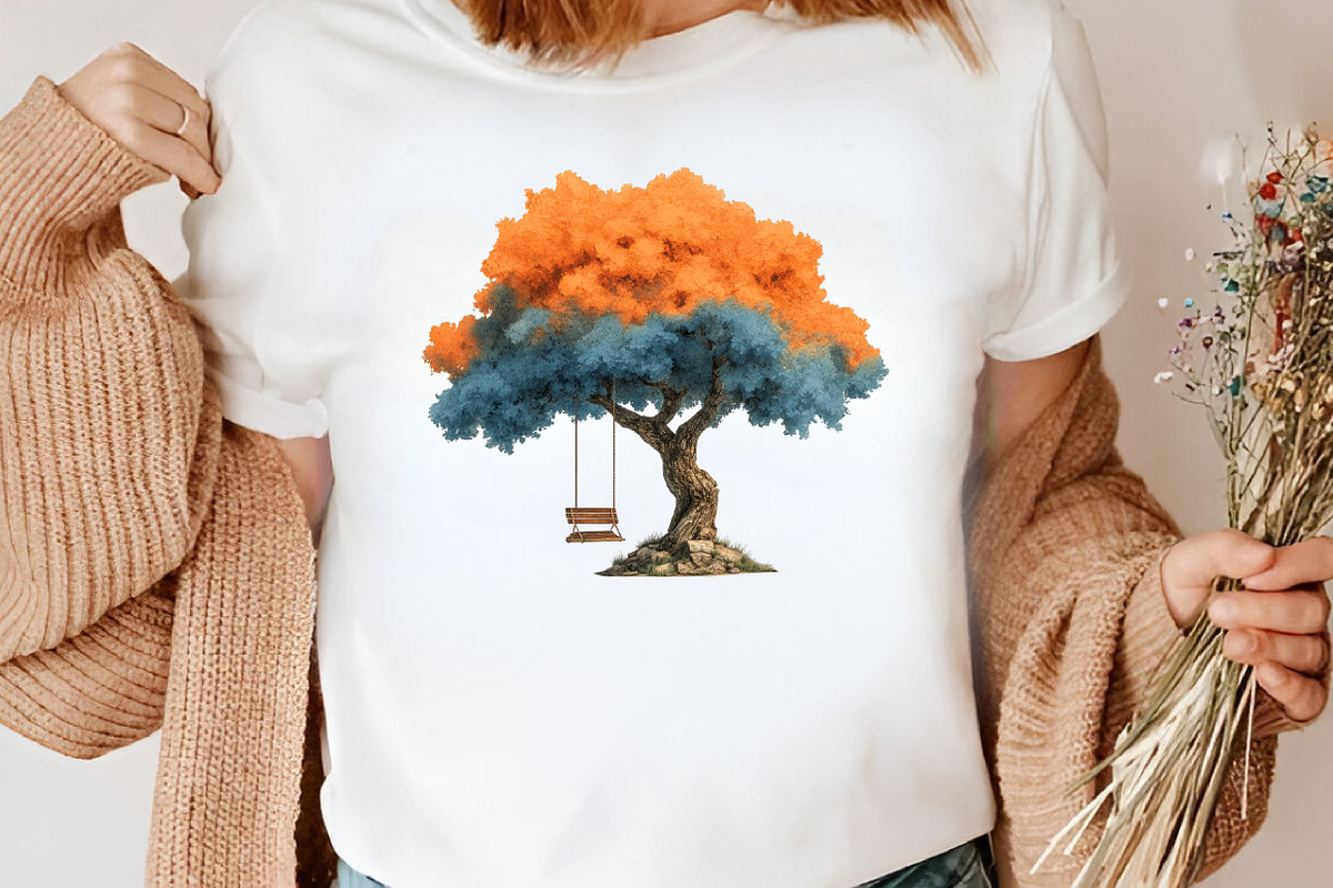 Watercolor Quirky Tree Clipart, an Illustration by Canvas Craft (Photo 8 of 8)