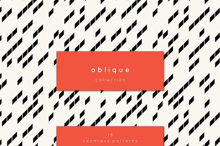 Oblique Seamless Patterns Set, a Pattern Graphic by Curly_Pat