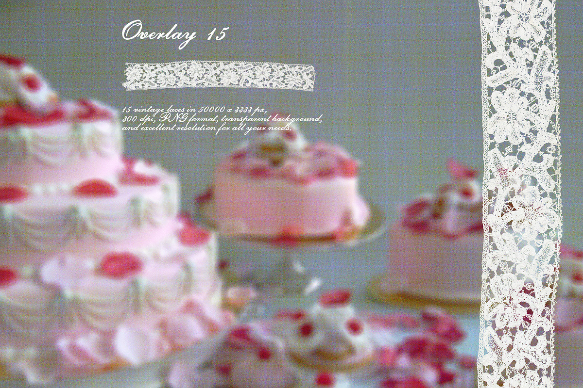 Vintage Lace Pieces Overlays, a Texture Graphic by Kaleriia (Photo 16 of 18)