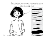 Procreate Ink, Fine line Brushes, a Brush Add-On by HopeArtIllustration (Thumbnail 3 of 10)