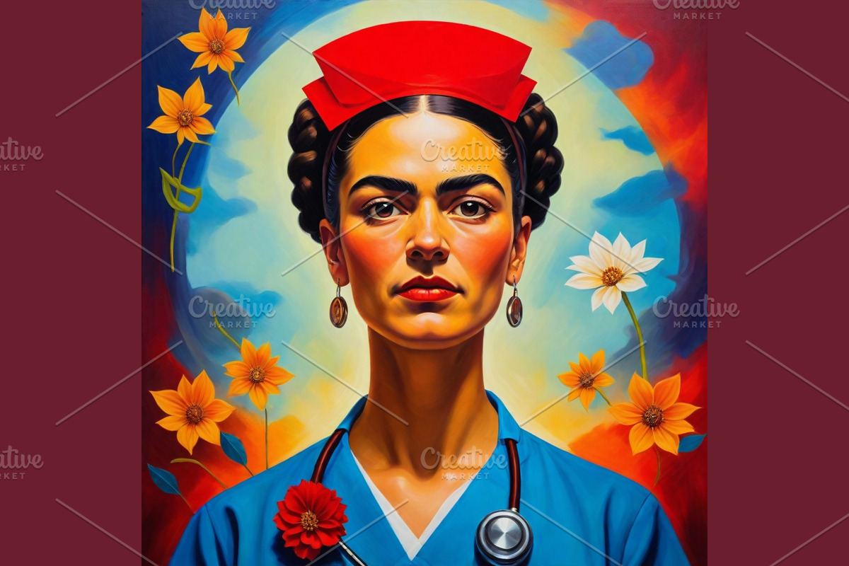 Nurse Art Midjourney Prompts, a Background Graphic by Design Laz (Photo 6 of 7)