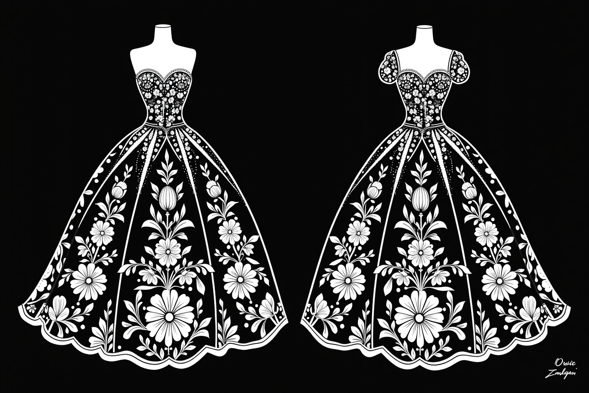 Fashion Dress Silhouette Bundle, an Illustration by BIPLOB EXPERT (Photo 15 of 21)