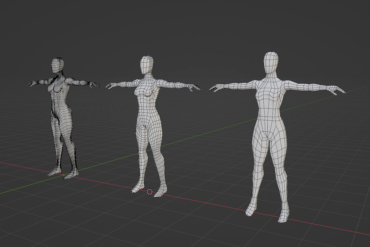 Realistic Female Base Mesh in T-Pose, a Characters & Person 3D Model by Casa Mandarina (Photo 6 of 9)