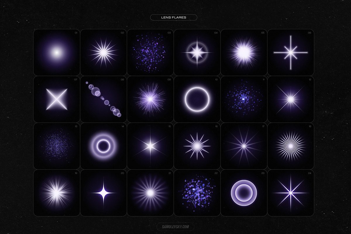 Lightning Bolts & Lens Flares Bundle, a Shape Add-On by Samolevsky (Photo 10 of 16)