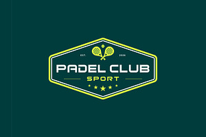 Padel Tennis Sport Badge Logo, a Branding & Logo Template by ika trisiana