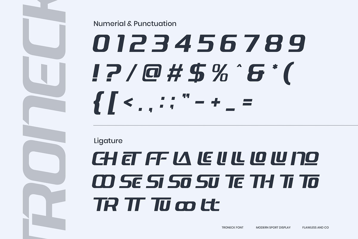 Troneck - Sport Display Font, a Font by Flawless And Co (Photo 9 of 10)