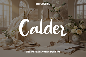 Calder - Elegant Handwritten Script, a Script Font by Luna Shop