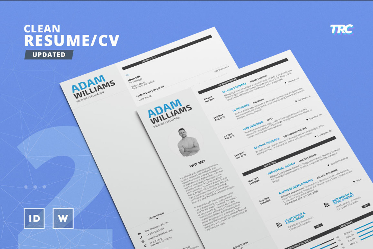 Clean Resume/Cv Template Volume 2, a Resume Template by TheResumeCreator (Photo 1 of 6)