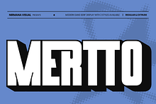 Mertto Modern - Bold Extrude Logo
