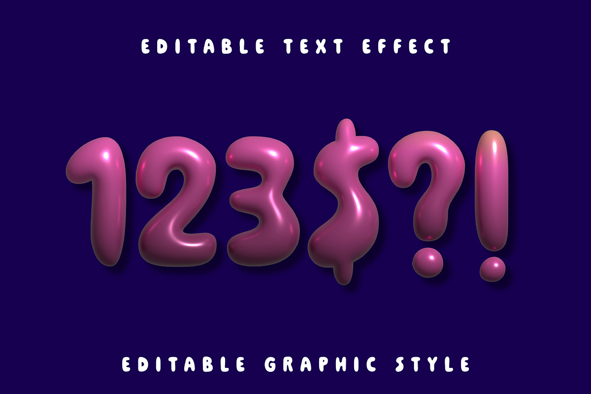 Glossy Balloon Globe Text Effect preview 2