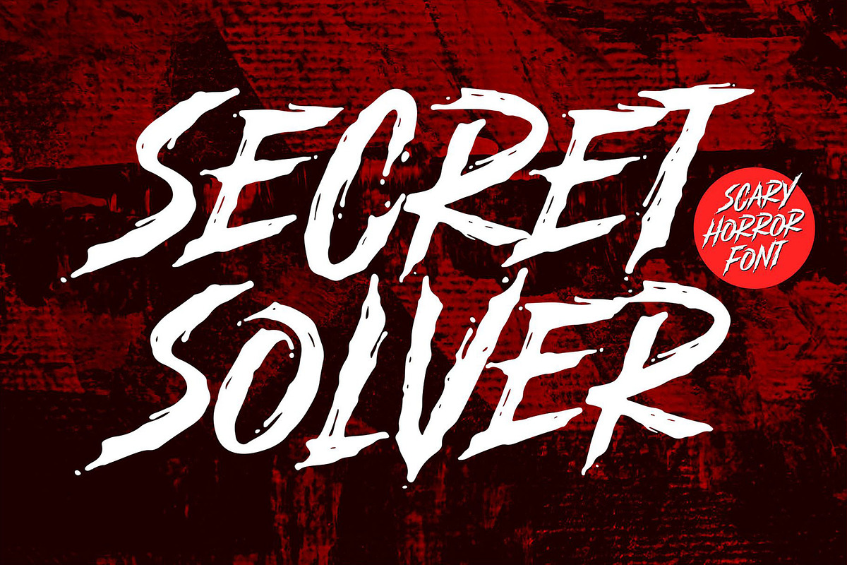 Secret Solver - Scary Horror Font, a Handwritten Font by HanzelSpace Studio (Photo 1 of 7)