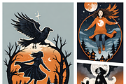 Midnight Witch:10 Moody PNG Artworks, an Illustration by ETARA by Mea Hau (Thumbnail 1 of 6)