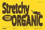 Stretchy Organic - Compressed Font, a Sans Serif Font by Zarma Type (Thumbnail 1 of 10)