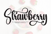 Strawberry | Script Font, a Handwritten Font by Scratchones (Thumbnail 1 of 9)