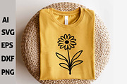 Calendula Flowers SVG Flower Bouquet, a Decorative Illustration by ARTify Illustrations (Thumbnail 3 of 10)