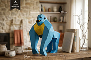 Gorilla sculpture - 3d papercraft, a Card Template by PAPER amaze (Thumbnail 1 of 5)
