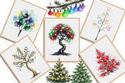 Christmas Lights Tree Clipart PNG, an Illustration by Creative Art (Thumbnail 7 of 11)