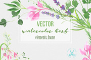 Watercolor Herbs, a Food Illustration by Paperon Design (Thumbnail 1 of 3)