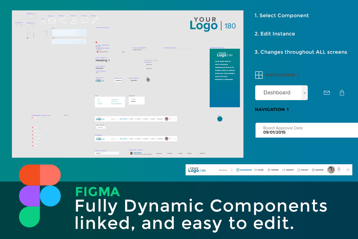 Figma Onboarding & Dashboard App, a Templates & Theme by Brian White Design Goods (Photo 2 of 2)
