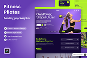 Fitness Pilates Landing Page, a Landing Page Template by SLAB! Design (Thumbnail 1 of 4)