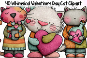 Whimsical Valentine s Day Cat Clipar, an Illustration by Sublimation Artist (Thumbnail 1 of 6)