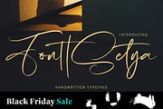 FonttSetya Black Friday, a Script Font by pineungtype (Thumbnail 1 of 8)