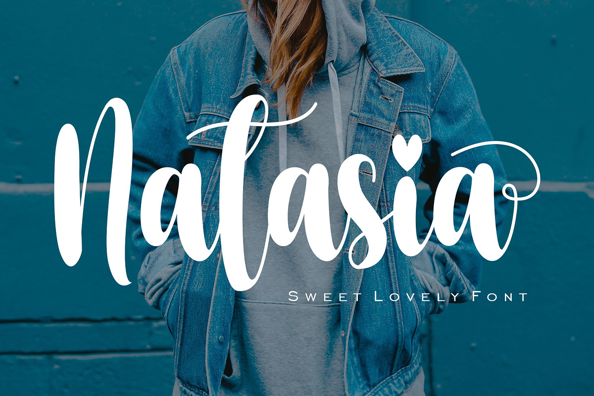 Natasia - Sweet Lovely Font, a Script Font by Artkenza (Photo 1 of 6)